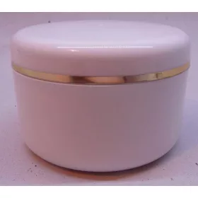 Kozmetikai tégely PP fehér arany dísszel 150ml