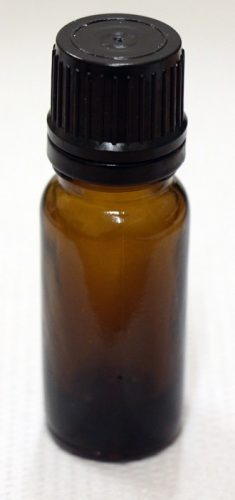 Patikai barna üveg 20ml-es cseppentős kupakkal (FEKETE)