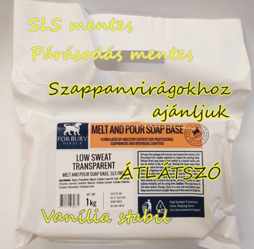 Melt & Pour szappanalap Forbury Átlátszó PÁRÁSODÁS mentes 1kg