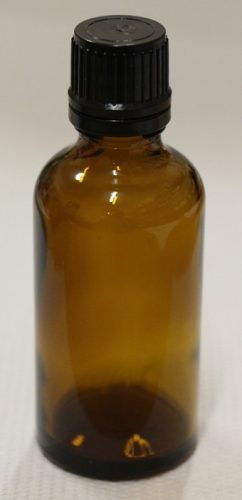 Patikai barna üveg 100ml-es cseppentős kupakkal (FEKETE)