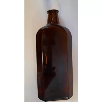 Lapos barna üveg  kupakkal 500ml
