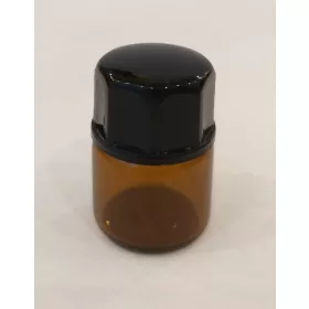 Patikai barna üveg 1ml-es cseppentős kupakkal (FEKETE)
