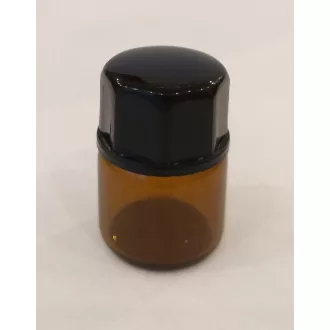 Patikai barna üveg 1ml-es cseppentős kupakkal (FEKETE)