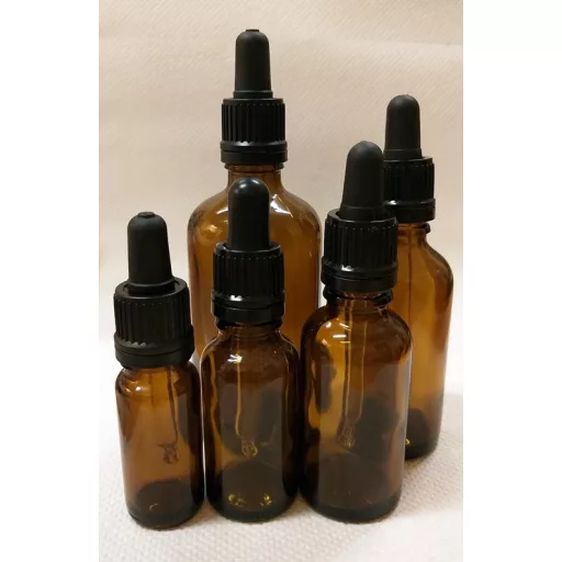 Patikai pipettás barna üveg 100ml-es (FEKETE)