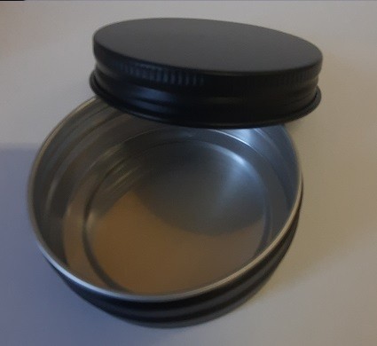 Alumínium tégely csavaros FEKETE 60ml