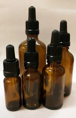 Patikai pipettás barna üveg 50ml-es (FEKETE)