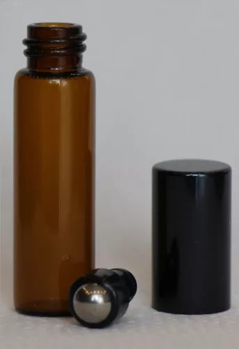 Roll-on barna üveg FÉM golyós 5ml