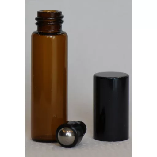 Roll-on barna üveg FÉM golyós 5ml