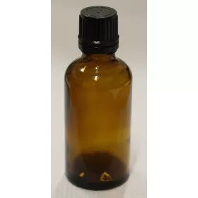 Patikai barna üveg 50ml-es cseppentős kupakkal (FEKETE)