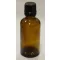 Patikai barna üveg 50ml-es cseppentős kupakkal (FEKETE)
