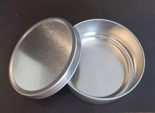 Fém tégely 250ml  Lapos (Ezüst)