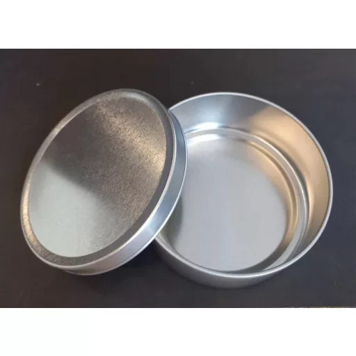 Fém tégely 250ml  Lapos (Ezüst)