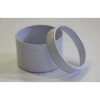 Fém tégely átlátszó tetővel 100ml (FEHÉR)