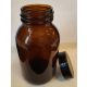 Patikai barna üveg, széles szájú  kupakkal 500ml