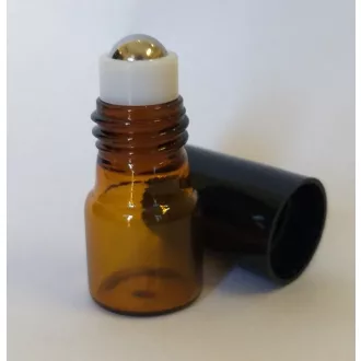 Roll-on barna üveg FÉM golyós 2ml