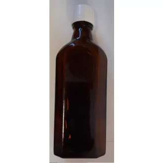 Lapos barna üveg  kupakkal 250ml