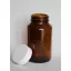 Patikai barna üveg, széles szájú  kupakkal 120ml