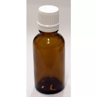 Patikai barna üveg 30ml-es cseppentős kupakkal (fehér)