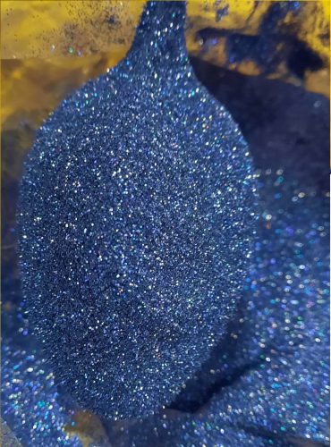 Hologram Csillám Kék PP-75-128 /finom szemcsés/ 50g