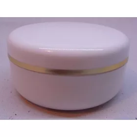 Kozmetikai tégely PP fehér arany dísszel 100ml