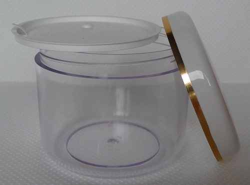 Kozmetikai tégely SAN víztiszta 200ml