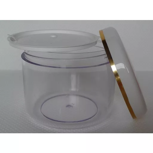 Kozmetikai tégely SAN víztiszta 200ml