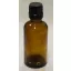 Patikai barna üveg 50ml-es cseppentős kupakkal (FEKETE) (1tálca 120db)