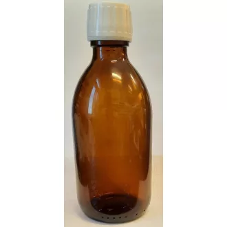 Patikai barna üveg 250ml-es 28mm-es kupakkal (fehér)